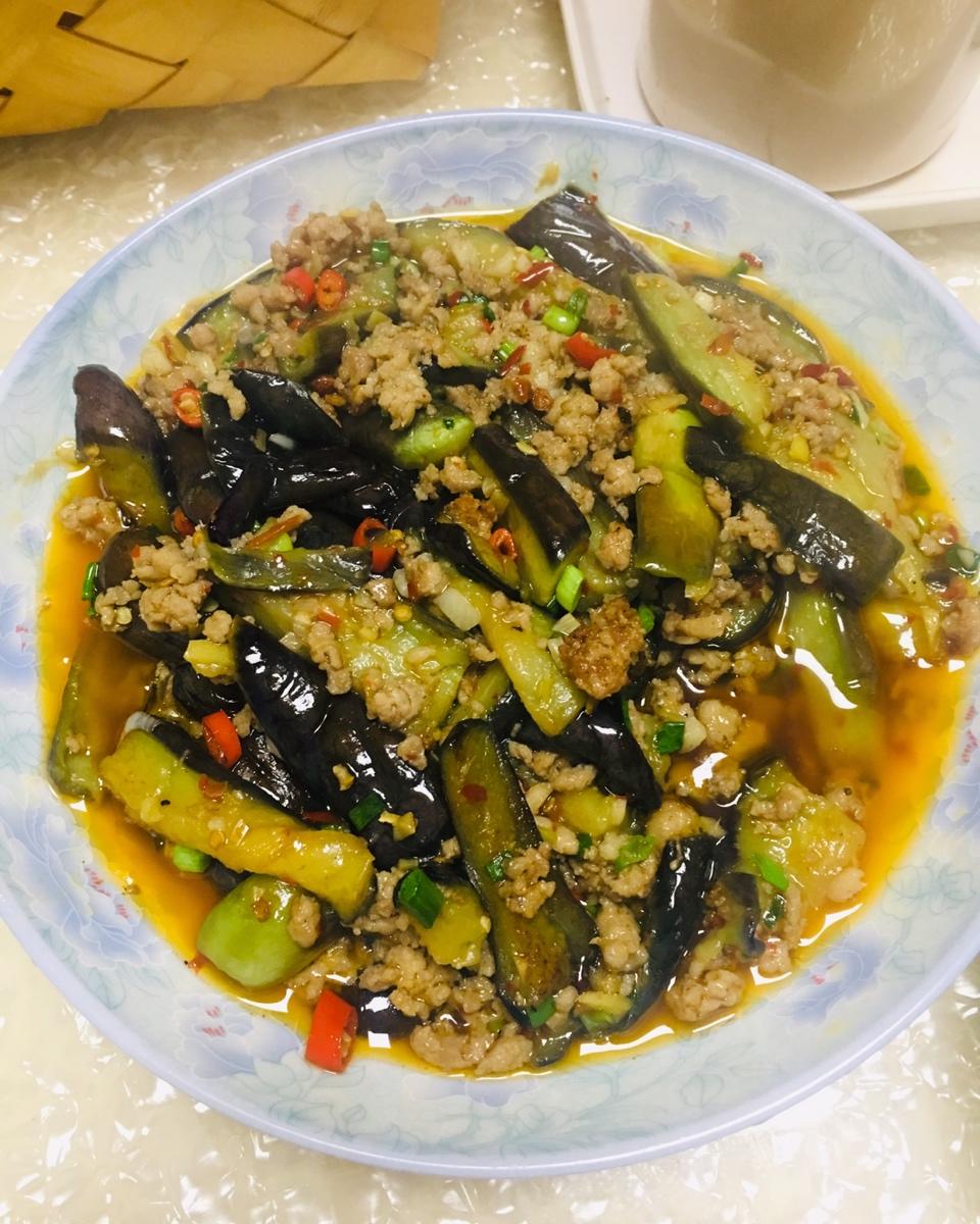 红烧肉沫茄子