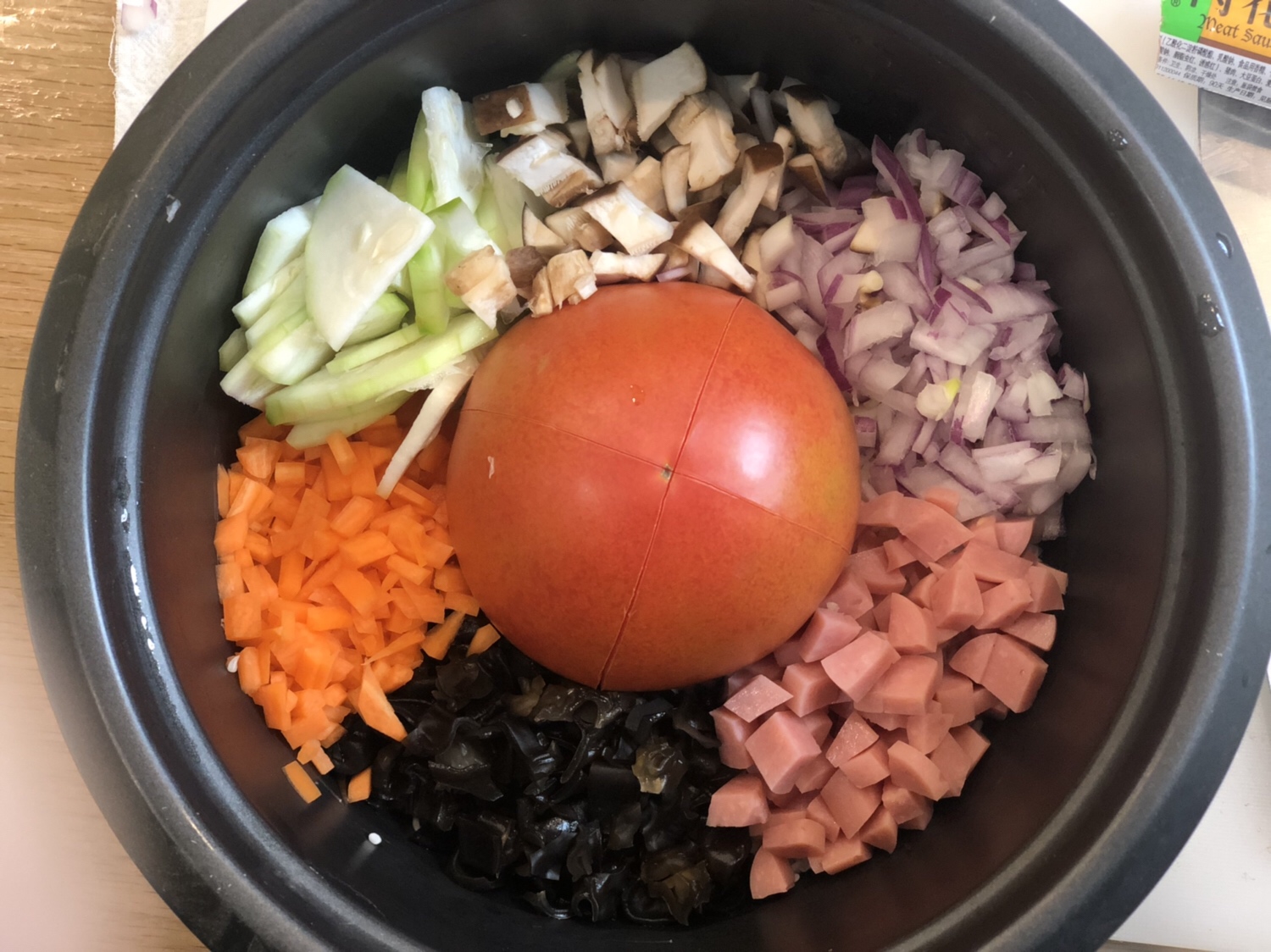 超好吃😋芝士窝蛋の2.0网红番茄饭🍅内附菜色参考💡的做法 步骤3