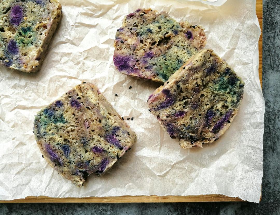 紫薯银耳快手面包丨健康·烘焙