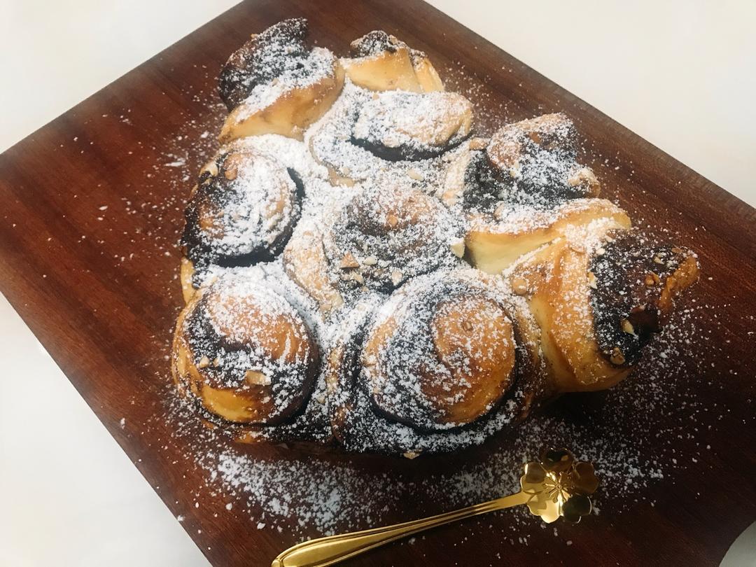 红糖肉桂核桃手撕面包