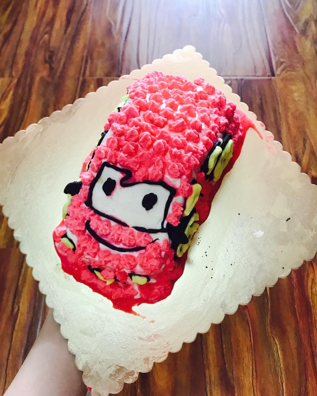 shinehu做的汽车生日蛋糕