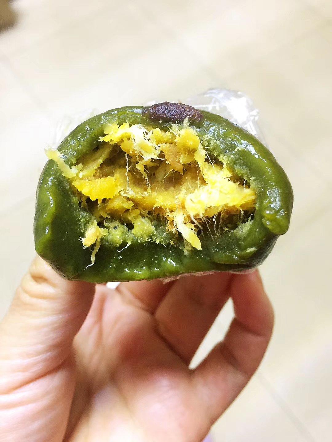 超详细艾草青团(咸蛋黄肉松馅）