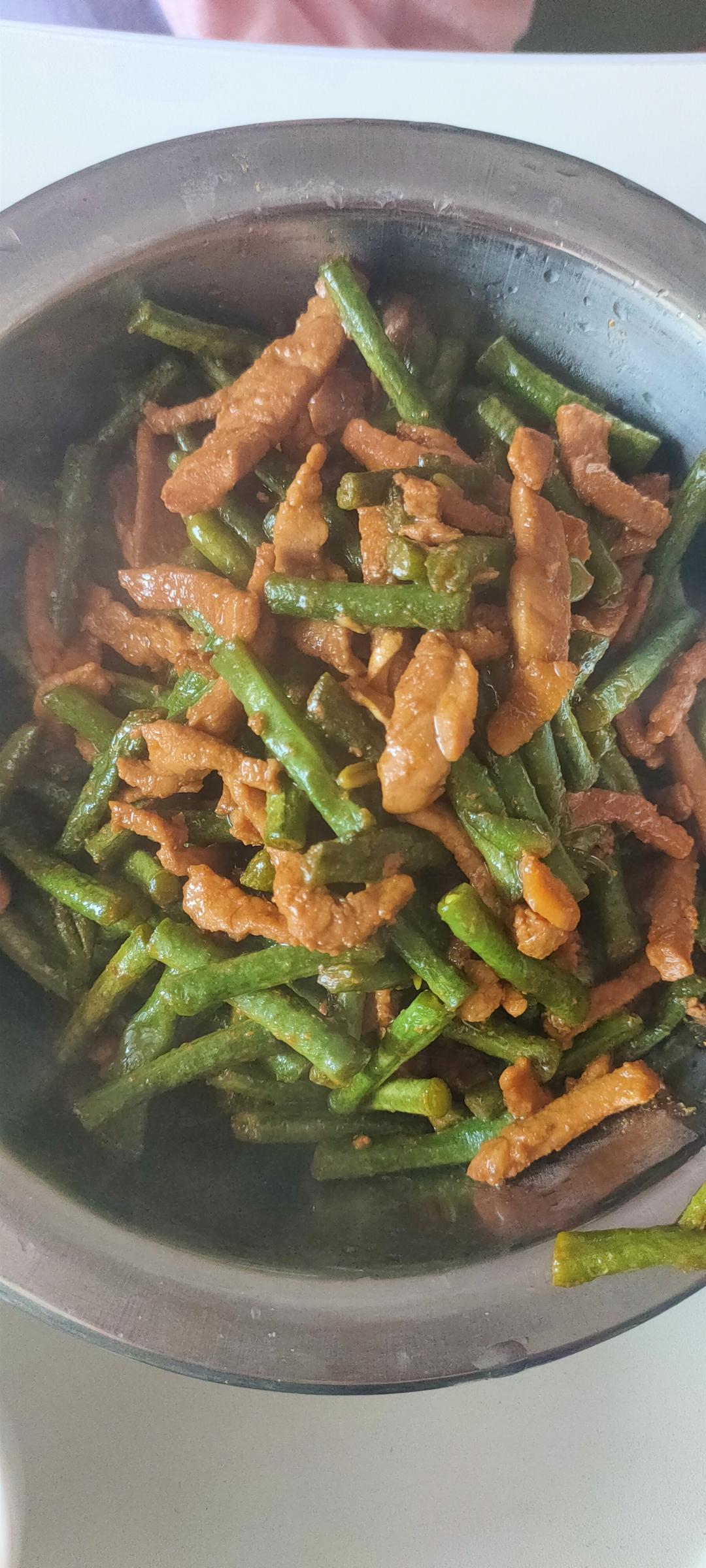 豆角炒肉丝