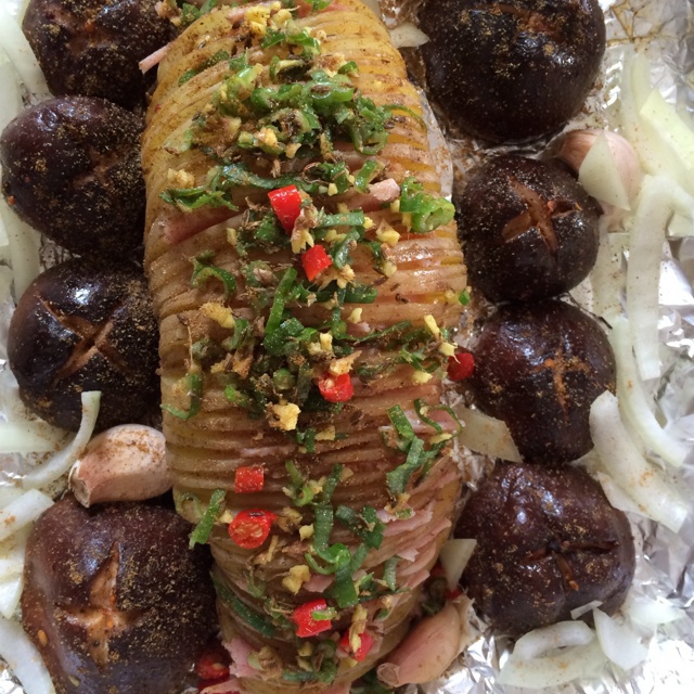 风琴土豆烤培根