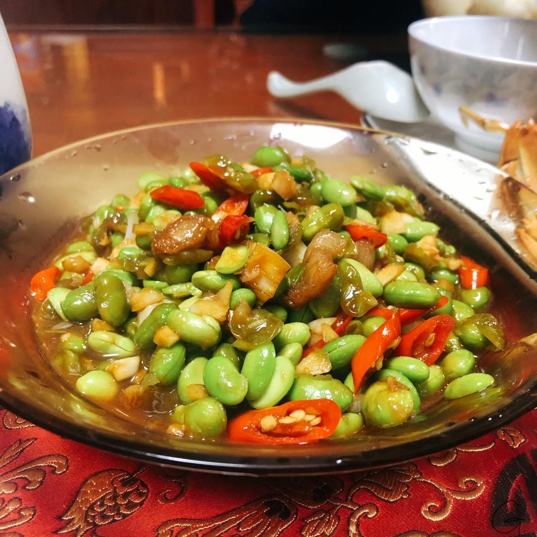 爆炒蒜泥毛豆子超级简单的做法💯好吃