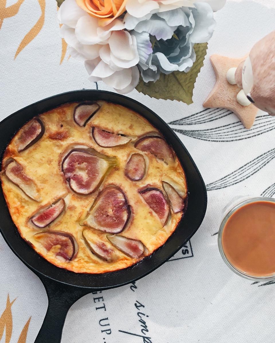 无花果克拉夫缇clafoutis