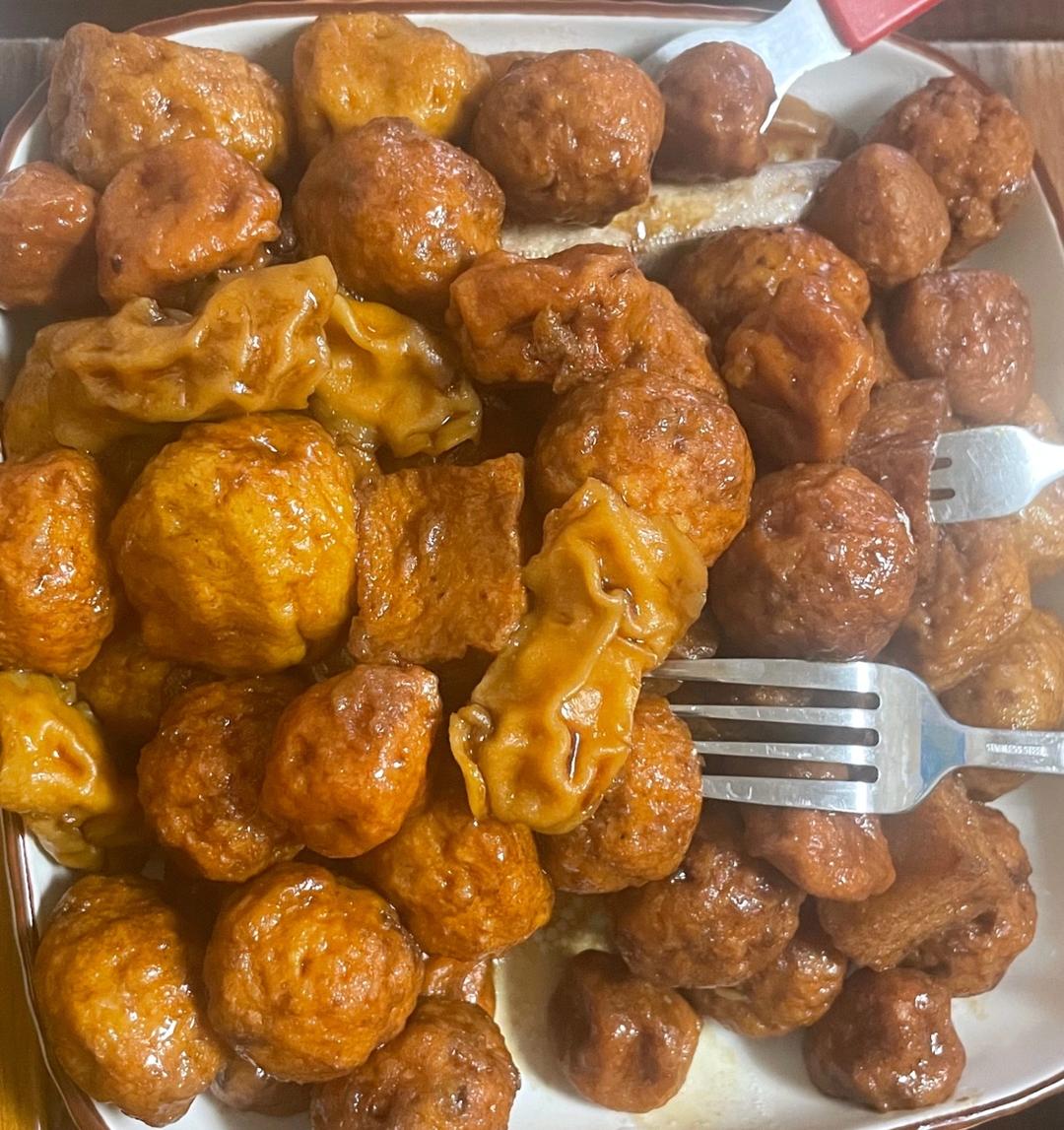 香卤丸子兰花干