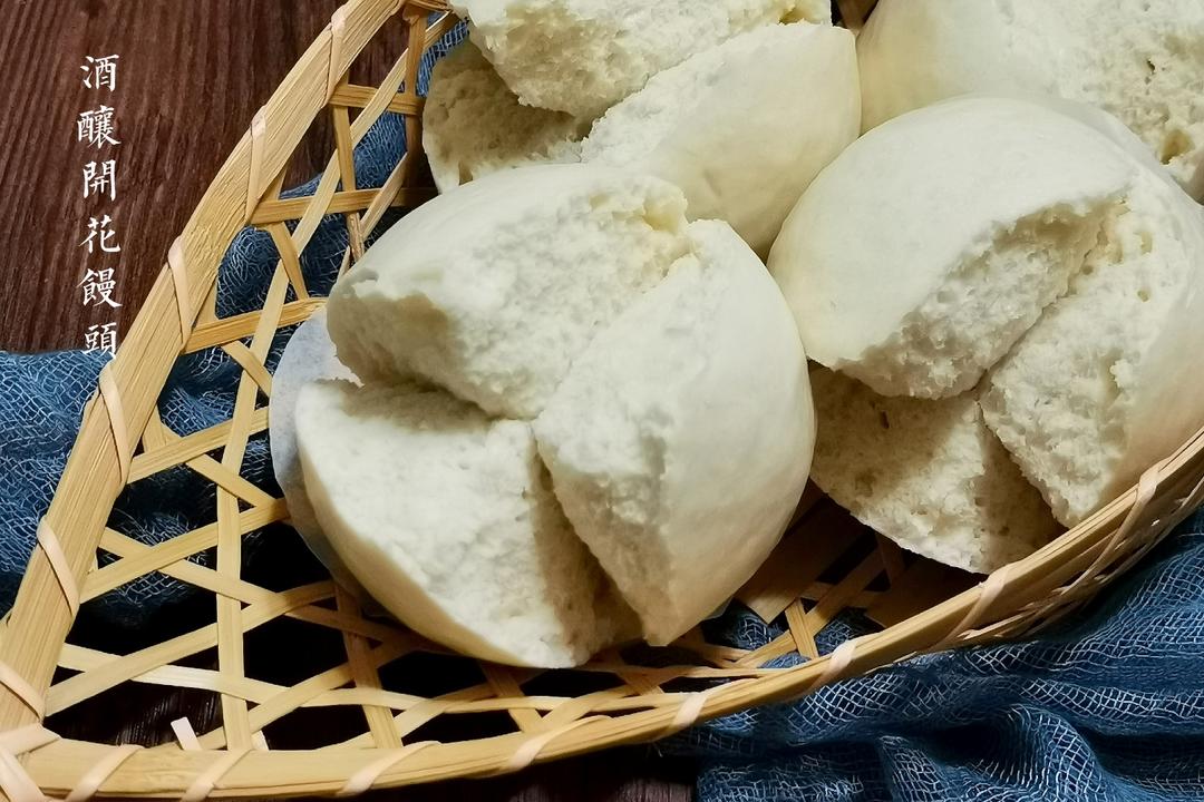 酒酿开花馒头的做法