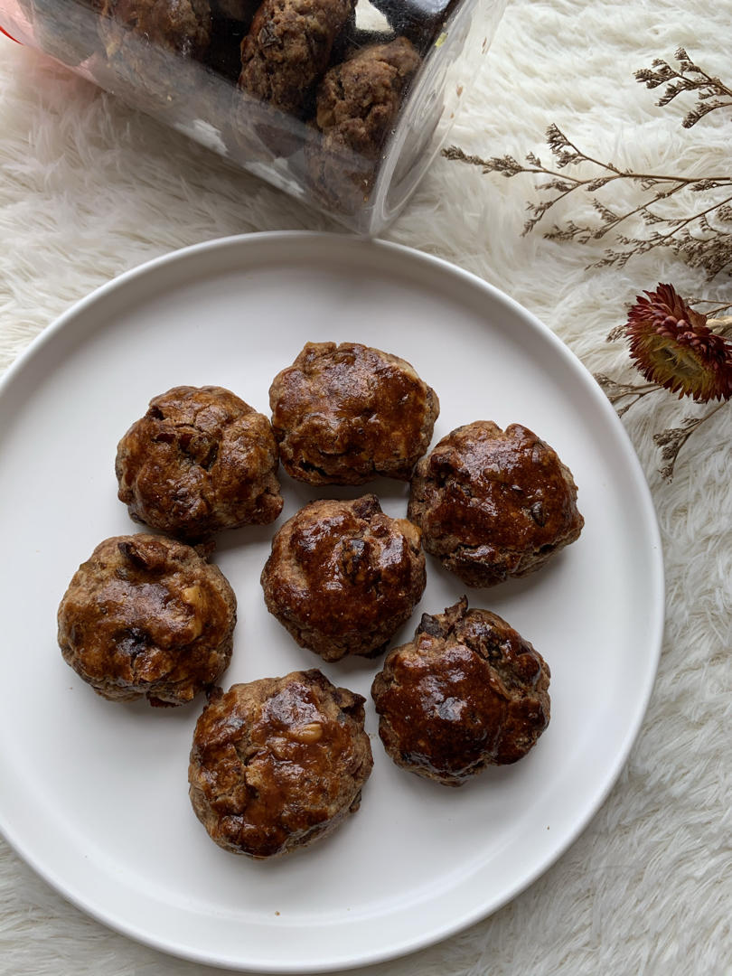 红枣红糖核桃饼干