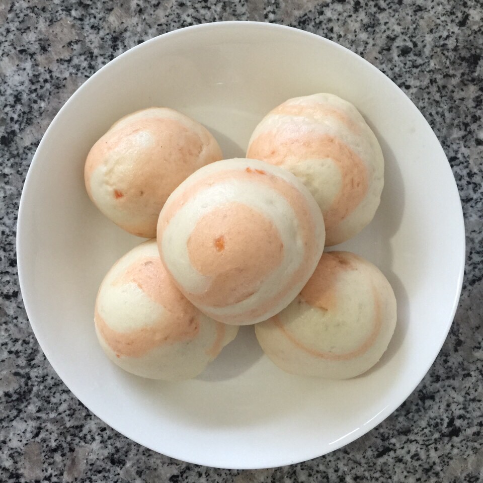 紫薯、南瓜螺旋馒头