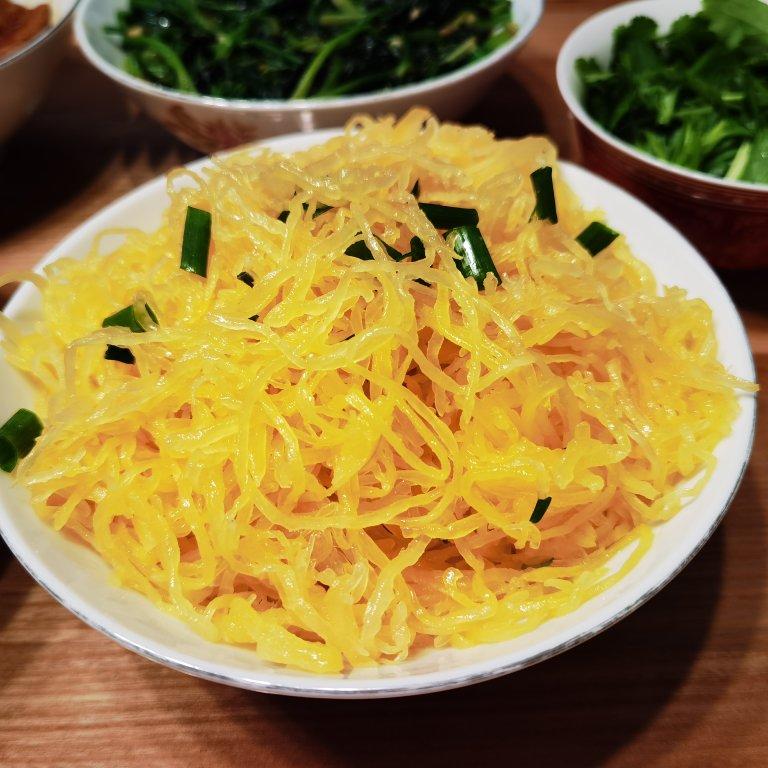 amelieju做的葱油金瓜丝