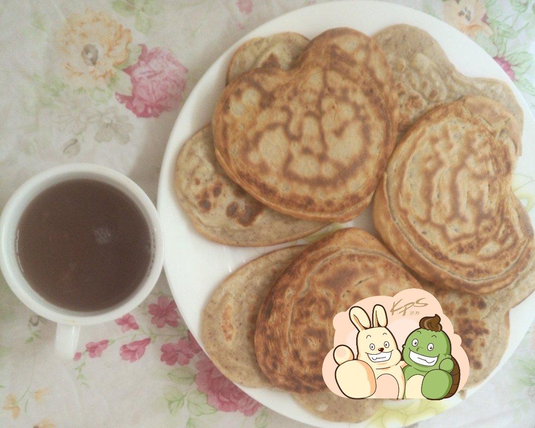 轻食早餐 红豆浆与豆渣热香饼