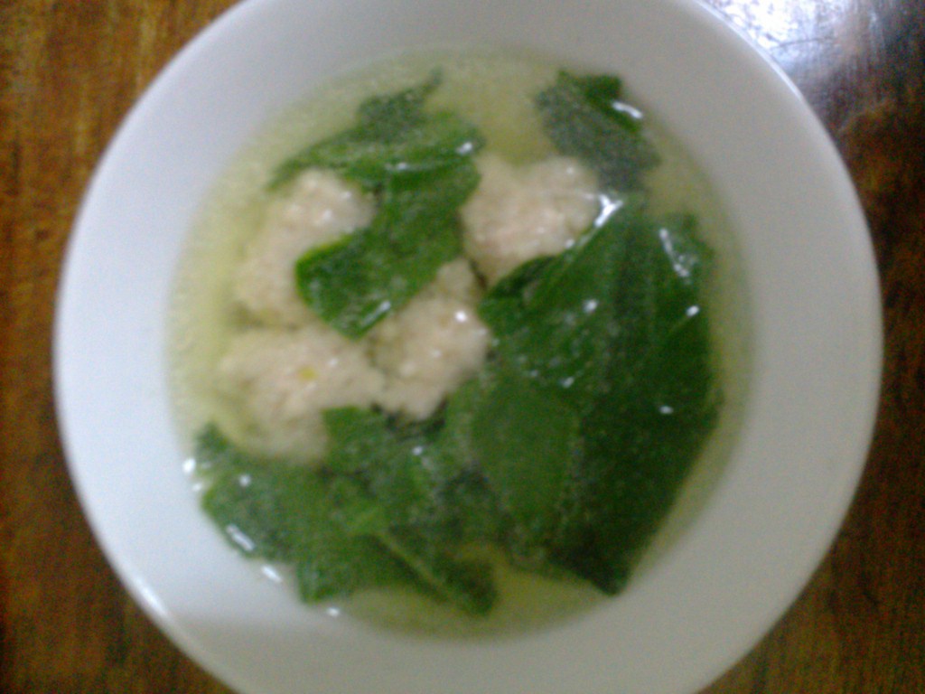 小白菜肉丸汤