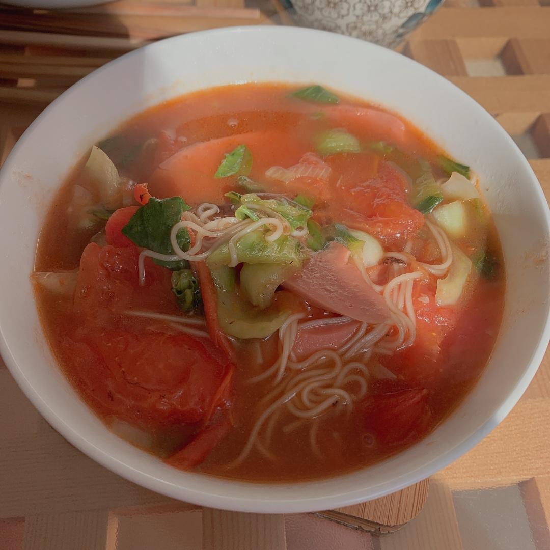 番茄火腿蛋疙瘩