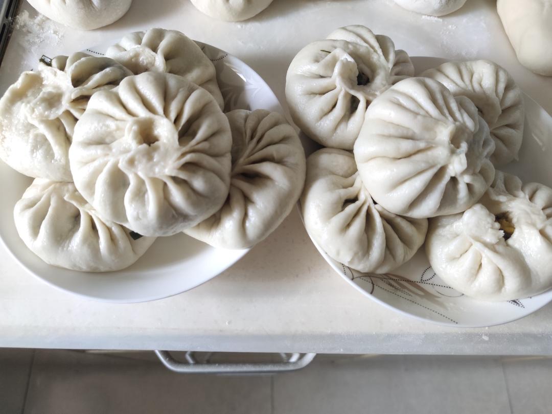 韭菜鸡蛋素包子
