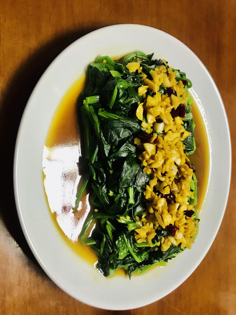 凉拌菠菜(家传秘方)