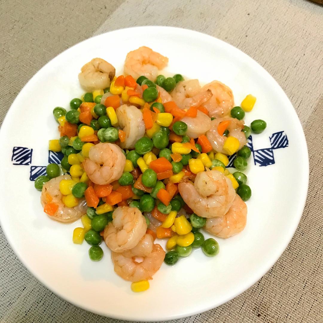 七月流火0317做的三色炒虾仁