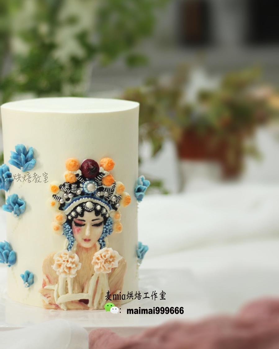 手绘蛋糕卡通蛋糕淡奶油手绘蛋糕
