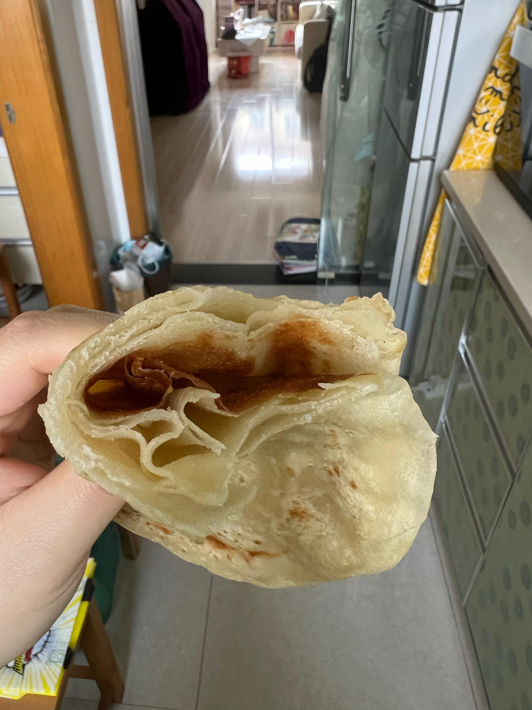 烙饼不硬的小窍门 掌握了你也能看出柔软多层凉了不硬的小油饼