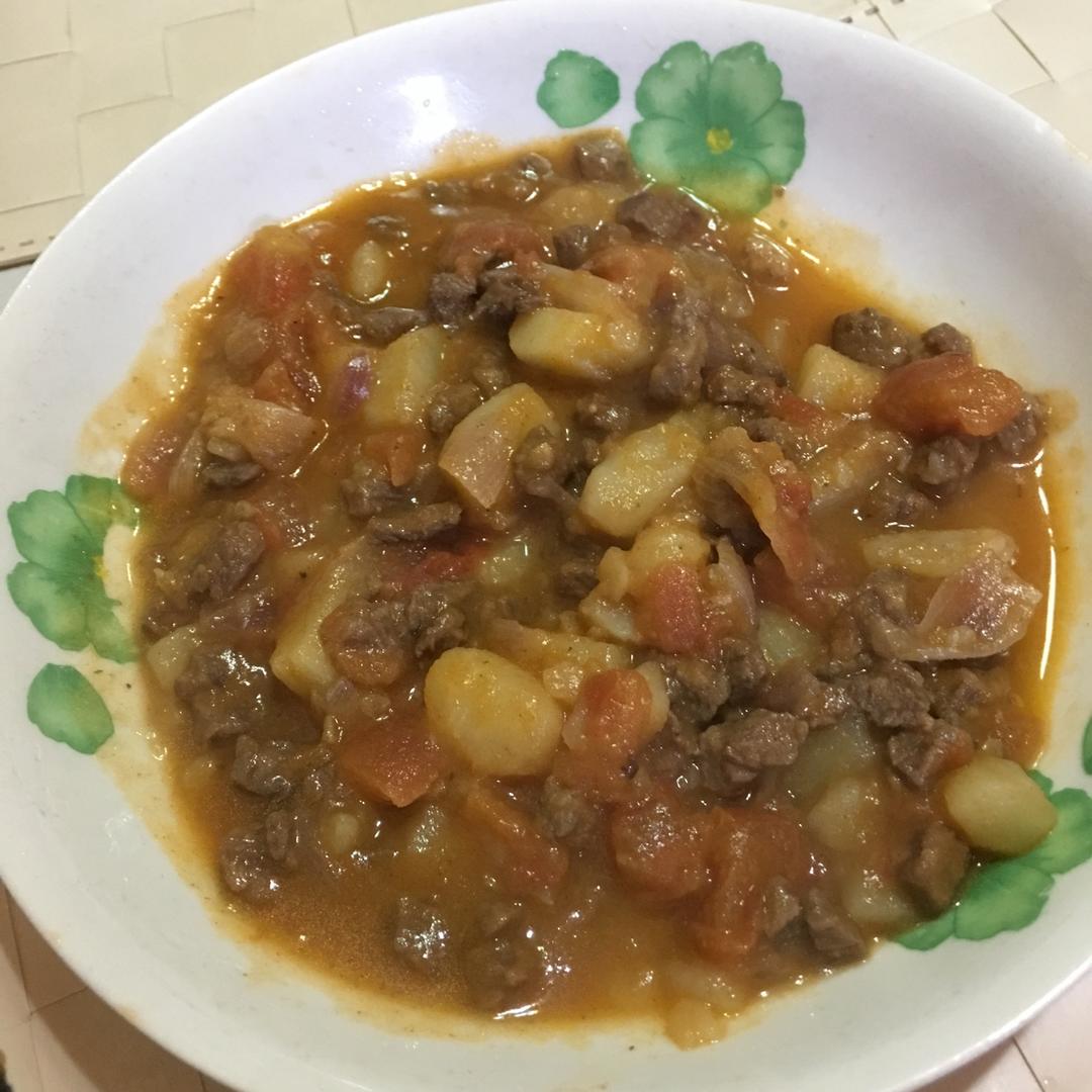 快手番茄土豆炖牛肉（铸铁锅版）
