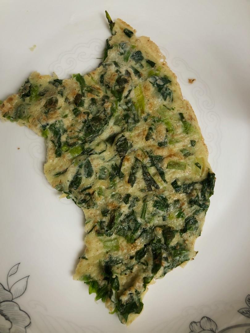 芹菜叶鸡蛋饼