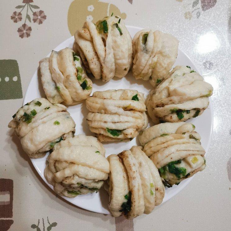 椒盐葱香花卷