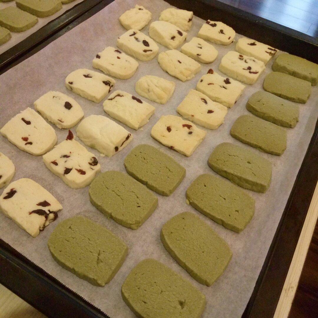 抹茶蔓越莓饼干