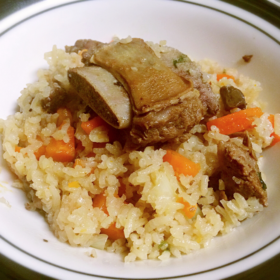喷香排骨焖饭（爆好吃）