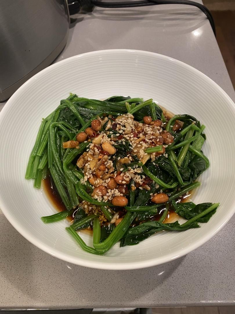 ‼️万能凉拌酱汁‼️菠菜这样做，好吃到哭