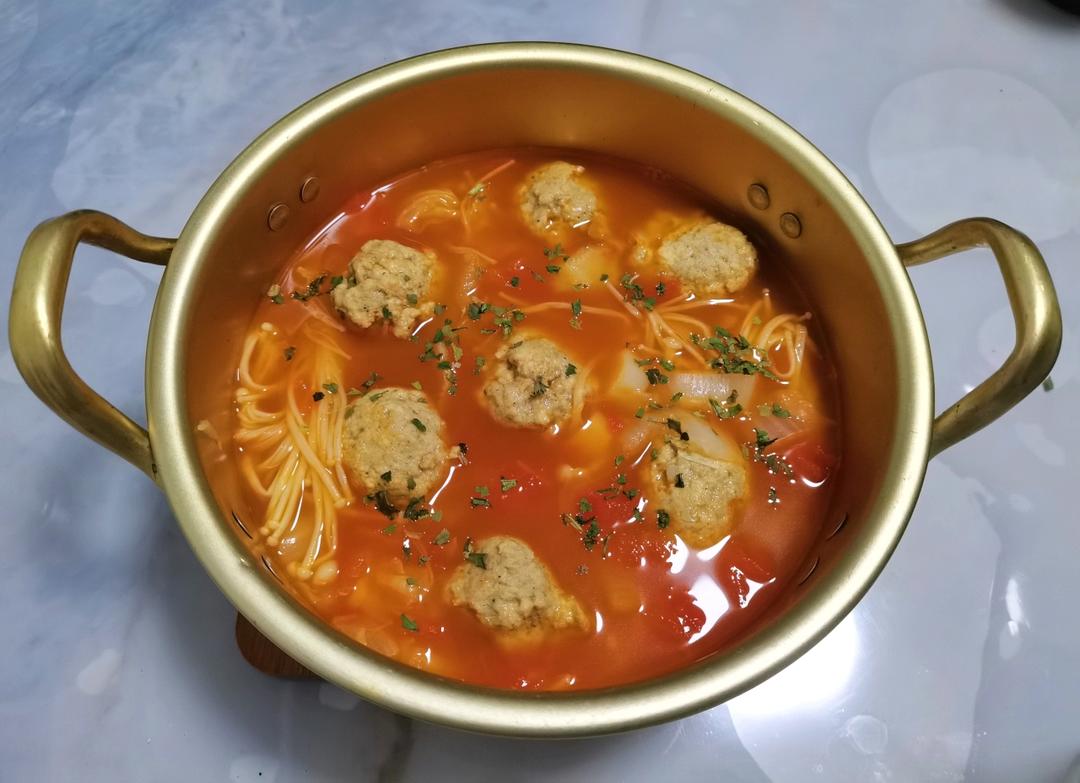 西红柿肉丸汤