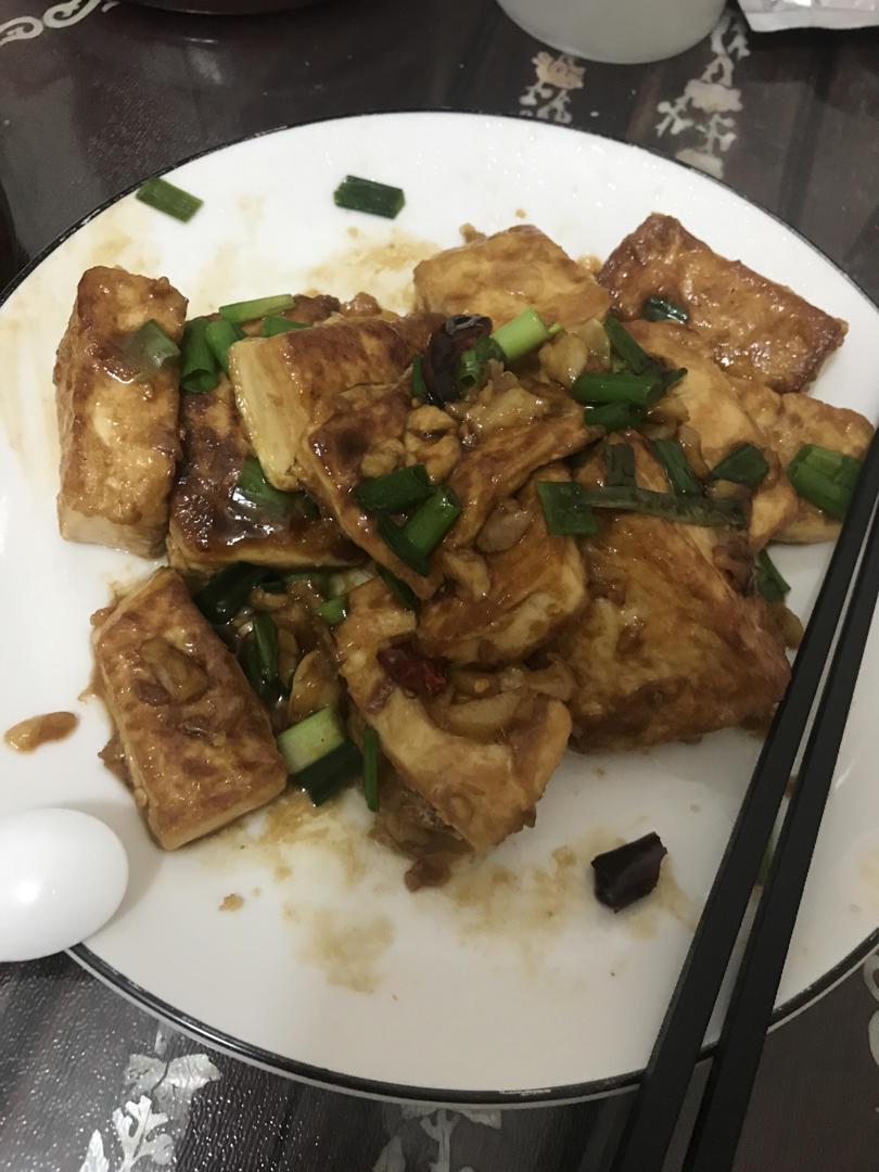 焖煎豆腐
