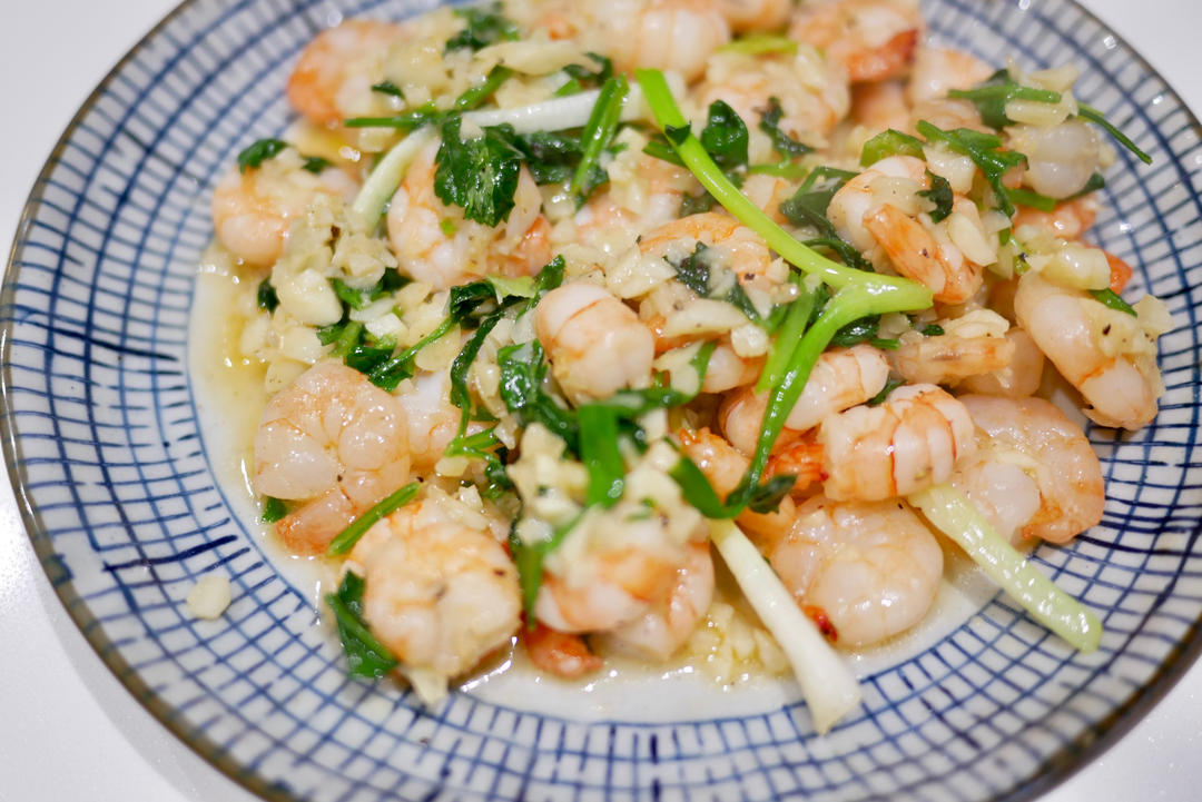 蒜香黄油虾『蒜香虾仁』炒虾仁  生酮