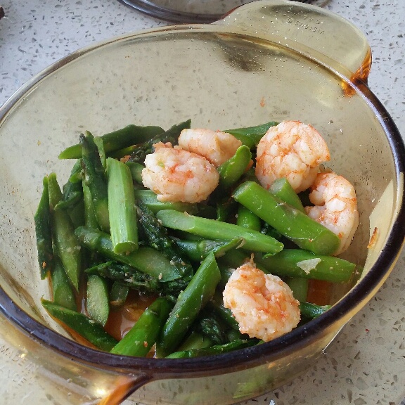 芦笋炒虾仁