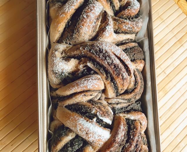 黑麦芝麻核桃奶酥吐司的做法