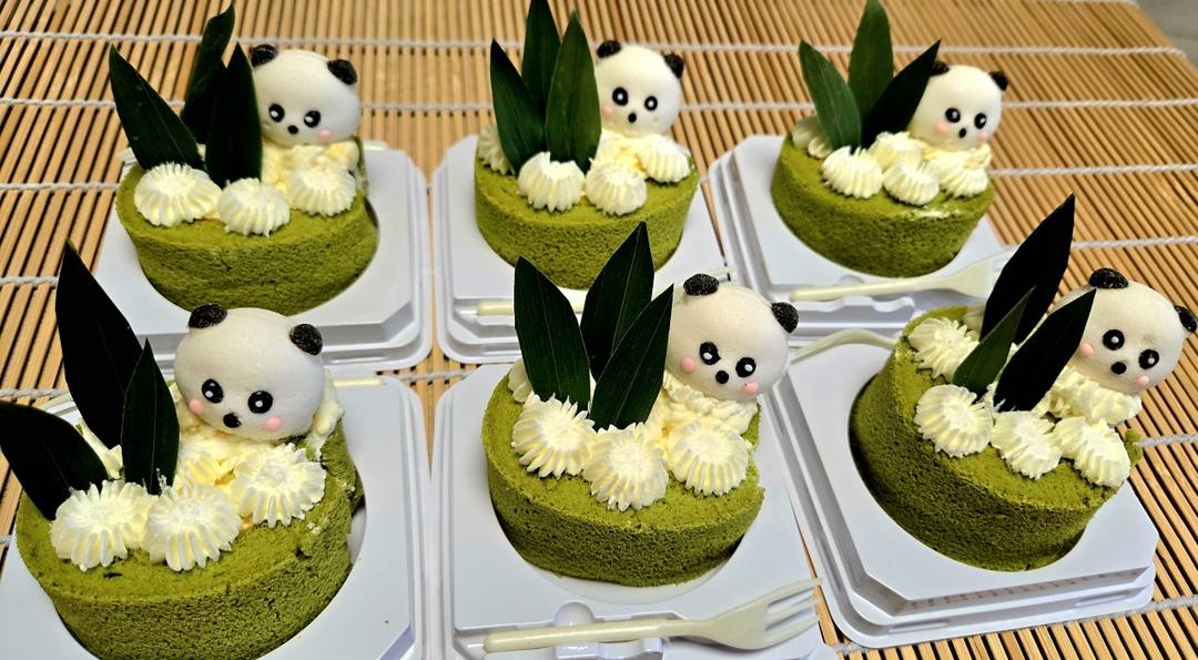 🌈做这么可爱谁舍得吃啊🐼熊猫斑斓小蛋糕🧁