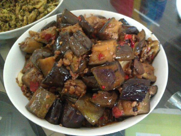 酱爆肉末茄子