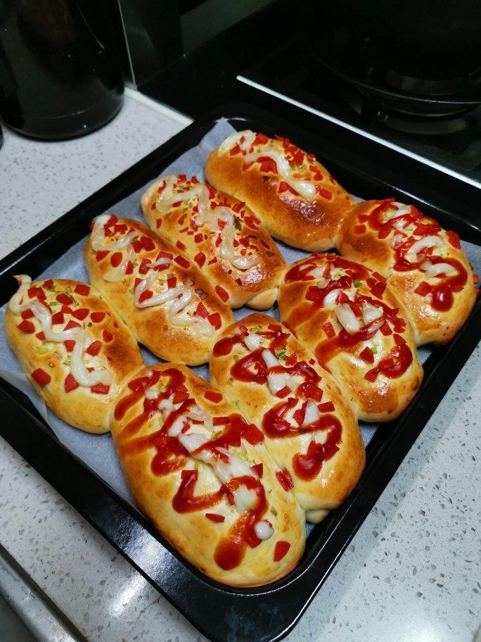 香葱火腿肉松面包