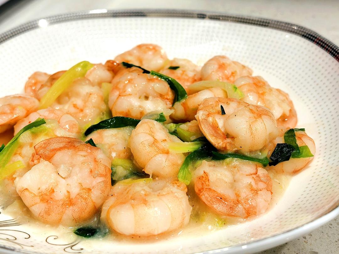 葱爆虾仁