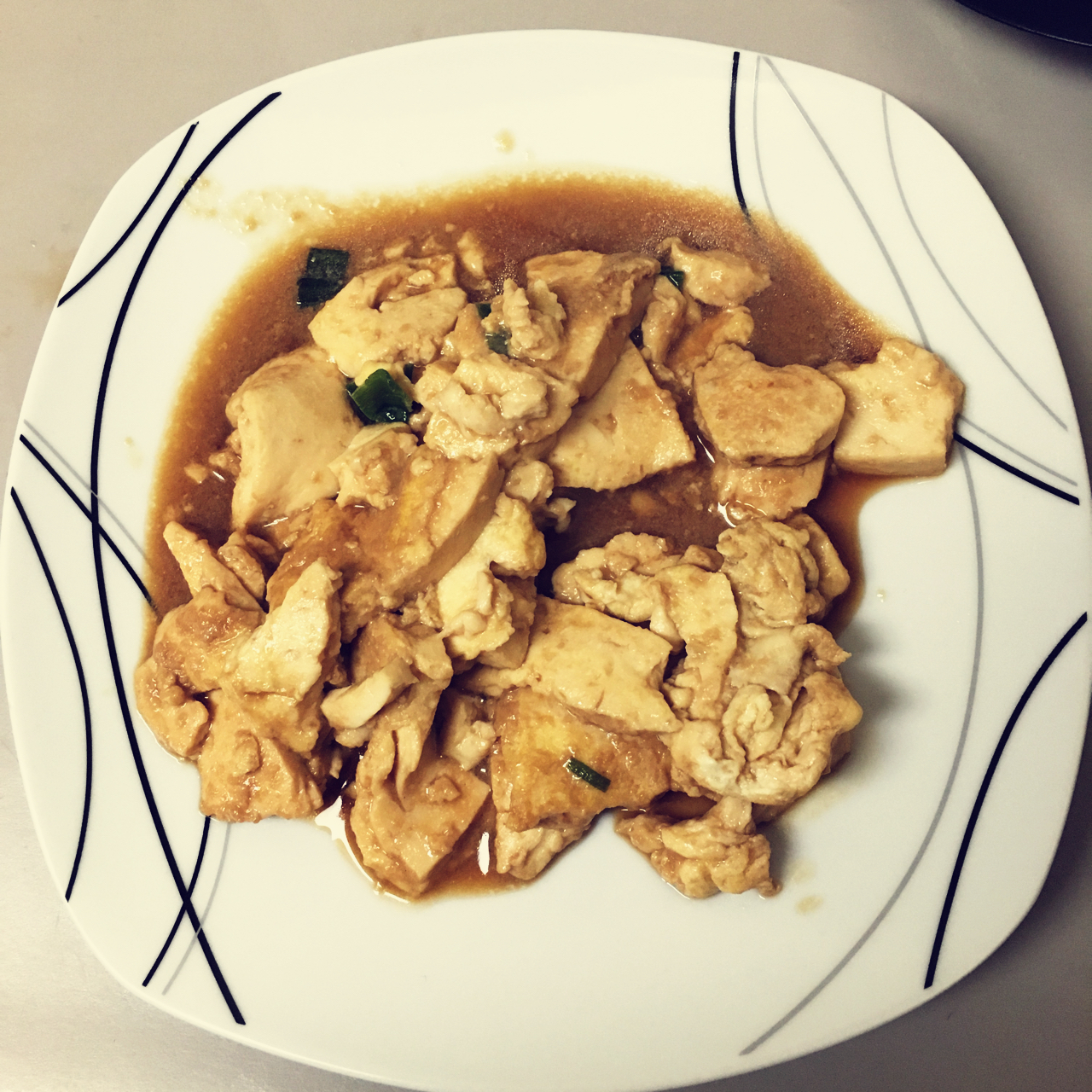 蚝油嫩豆腐