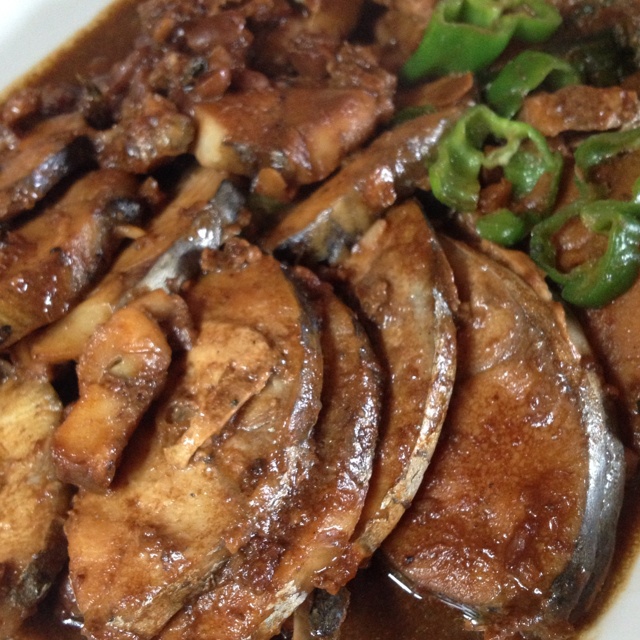 黄豆酱煮马鲛鱼