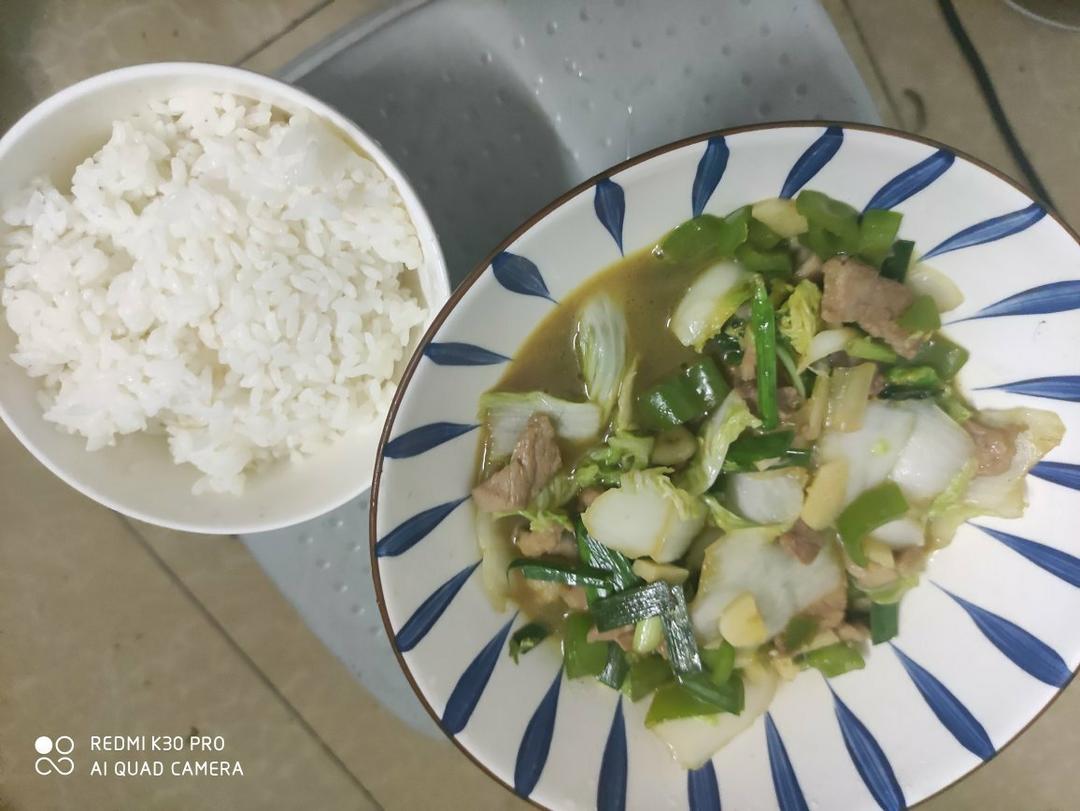 白菜炒肉