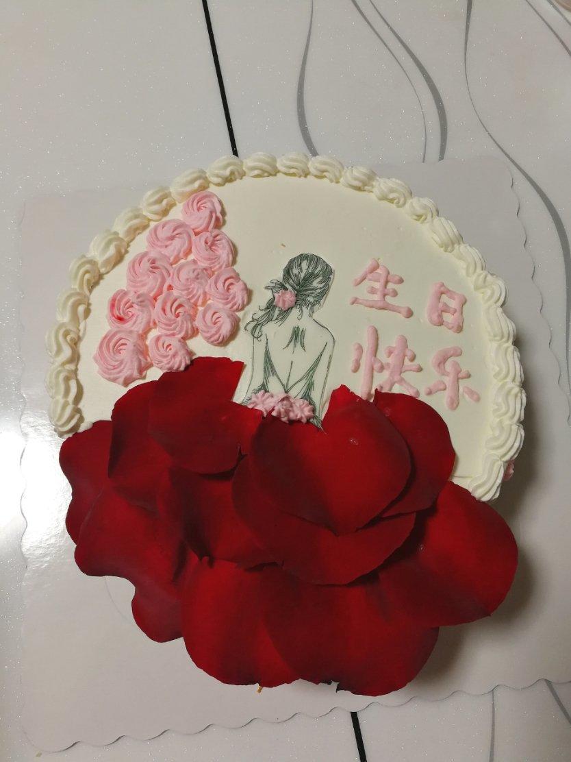 玫瑰女孩蛋糕