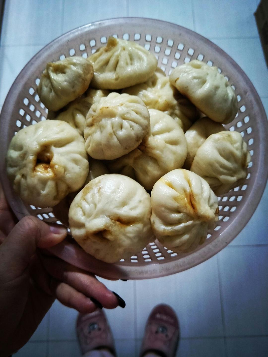 鲜肉大葱肉包（教你水打馅）