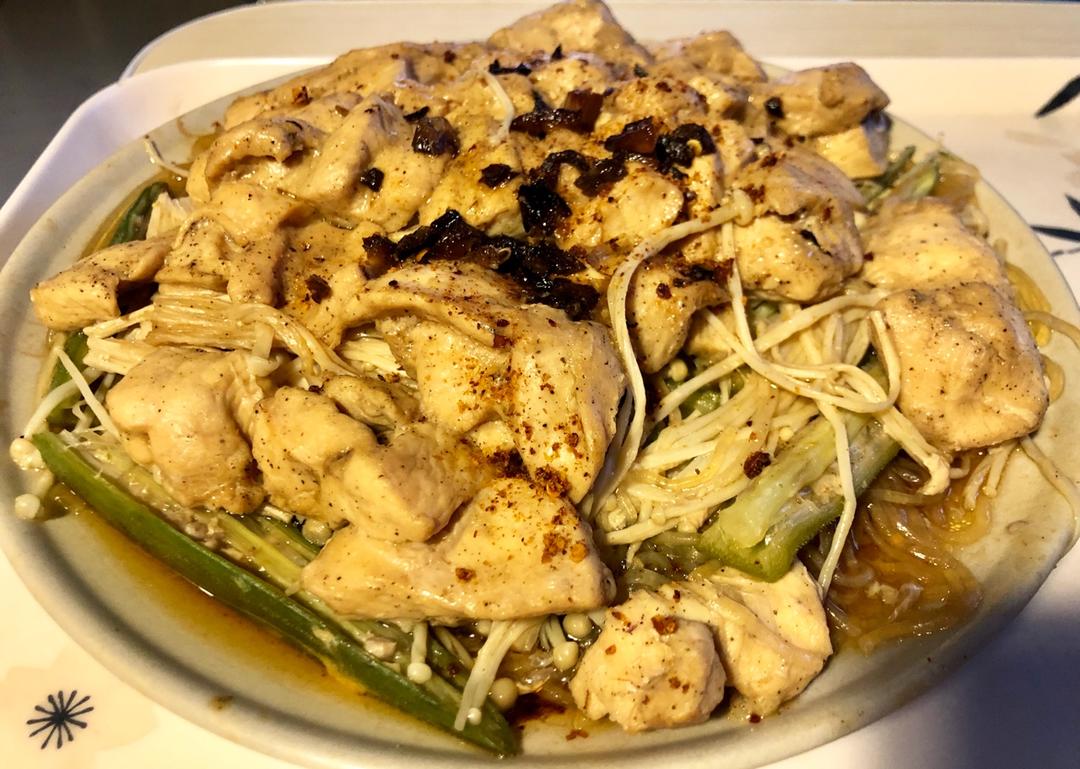 蒜蓉蒸鸡胸（鸡腿）