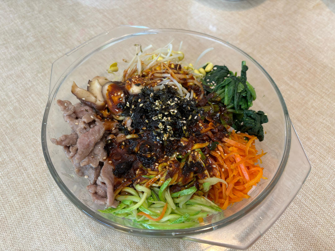 小朋友吃的不辣版伪韩式拌饭（비빔밥）k66出品