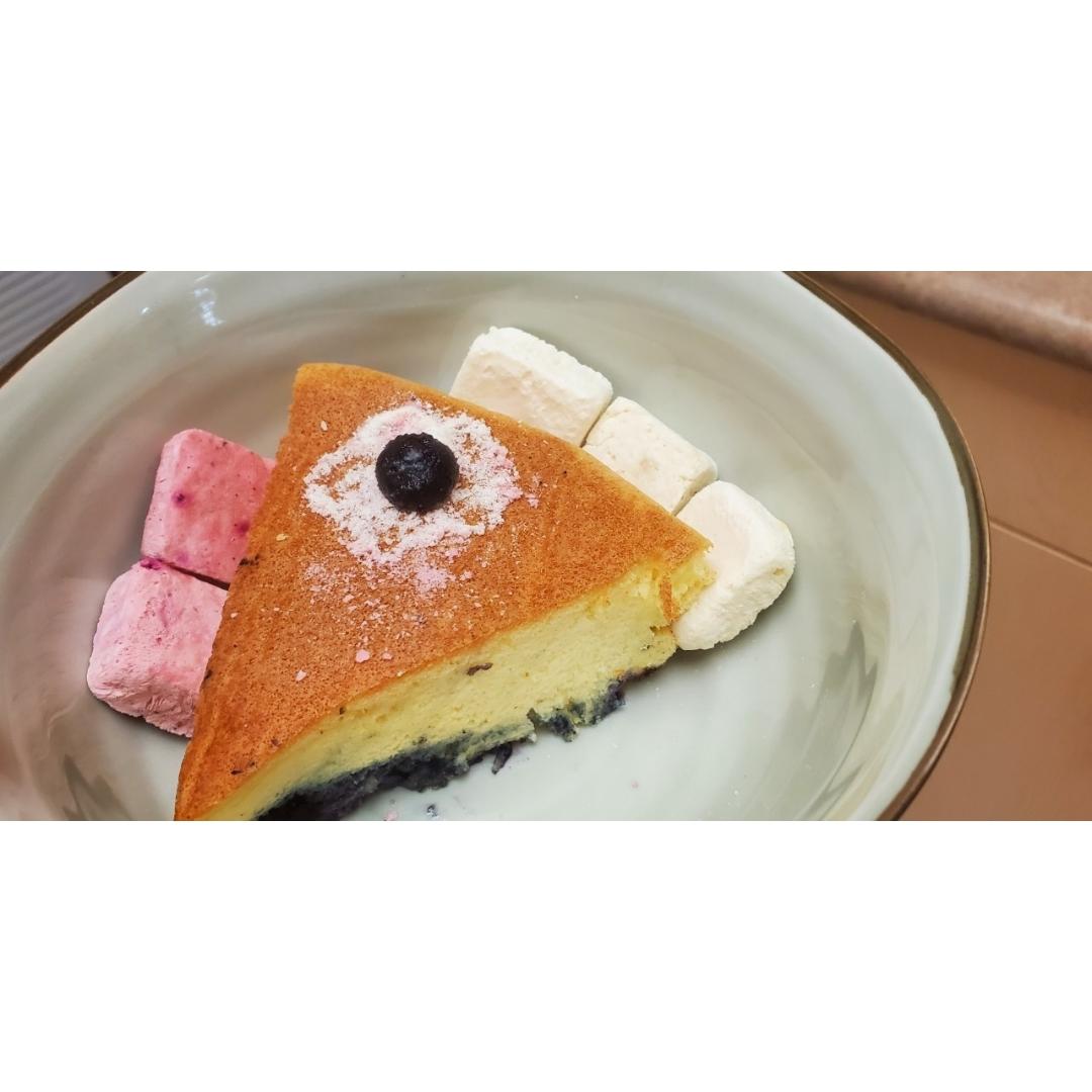 蓝莓戚风蛋糕，六寸配方，家里普通烤箱就可以