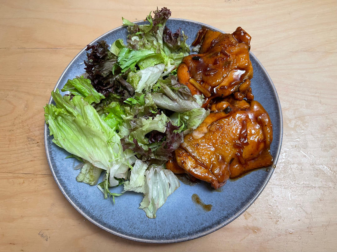 不放一滴油的照烧鸡腿饭