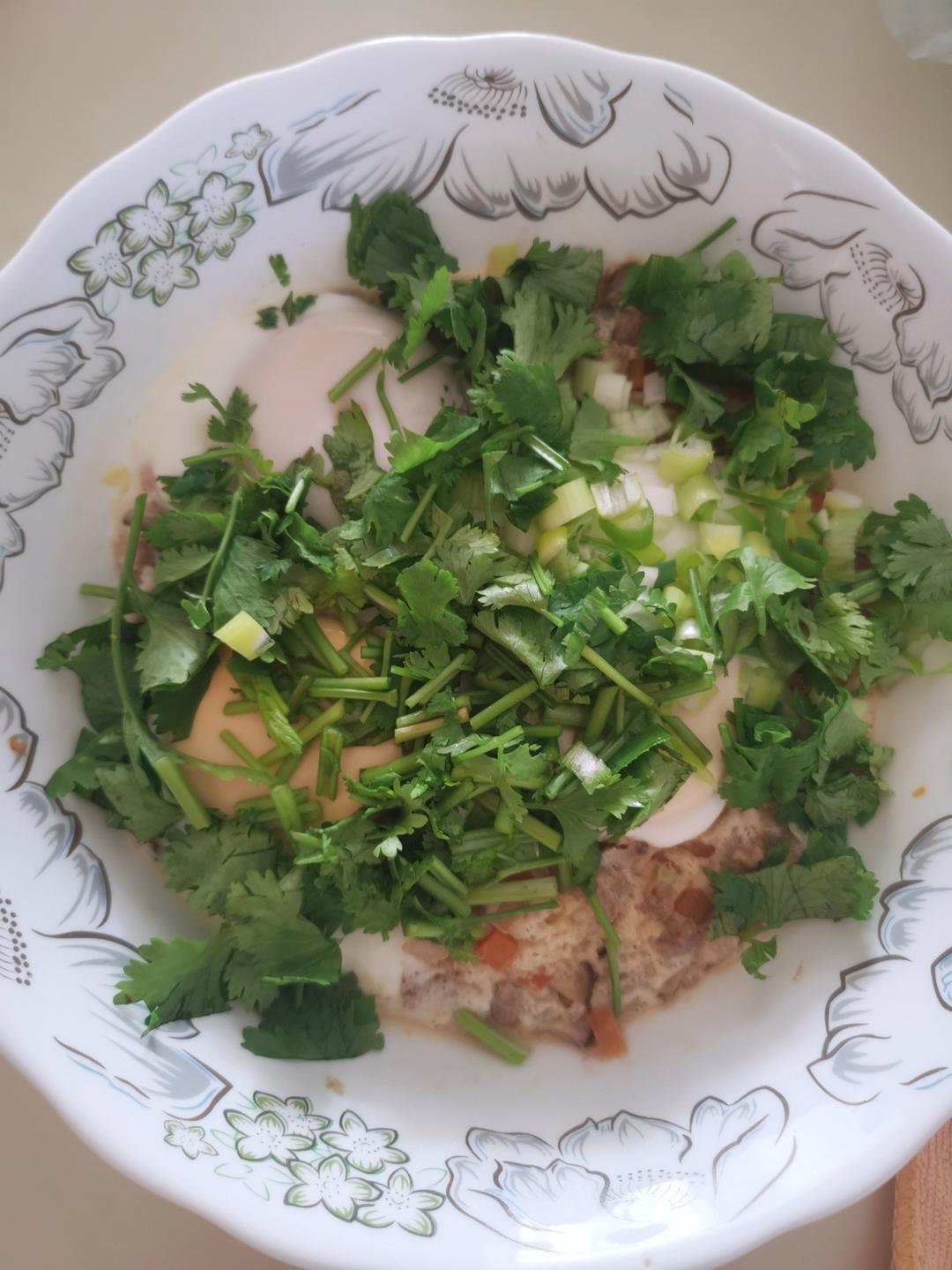 快手蔬菜丁肉沫蒸蛋