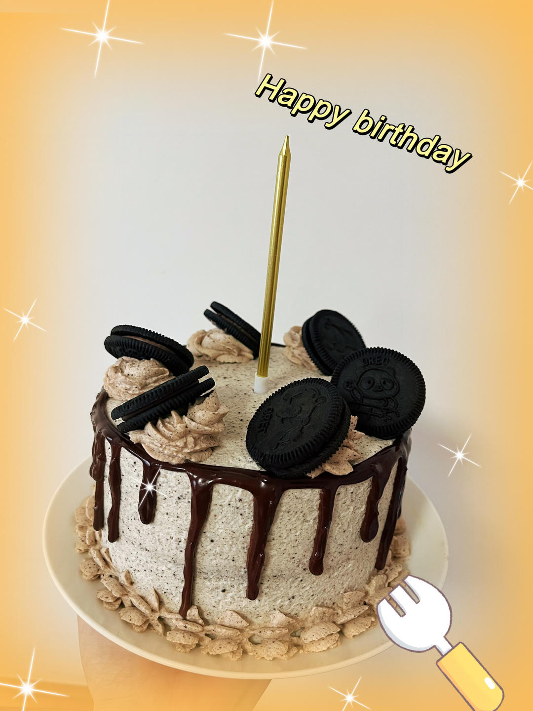 私房烘焙｜奥利奥淋面生日蛋糕