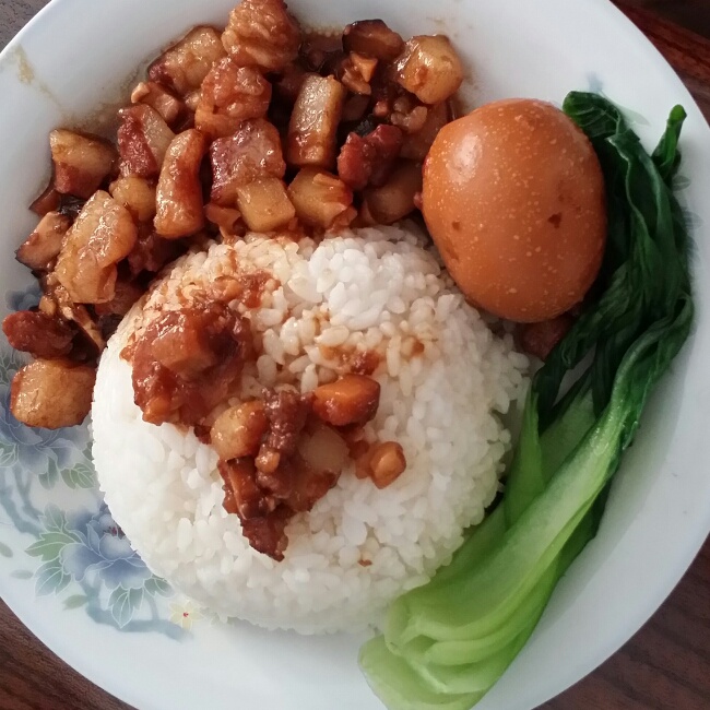 洋葱酥卤肉饭